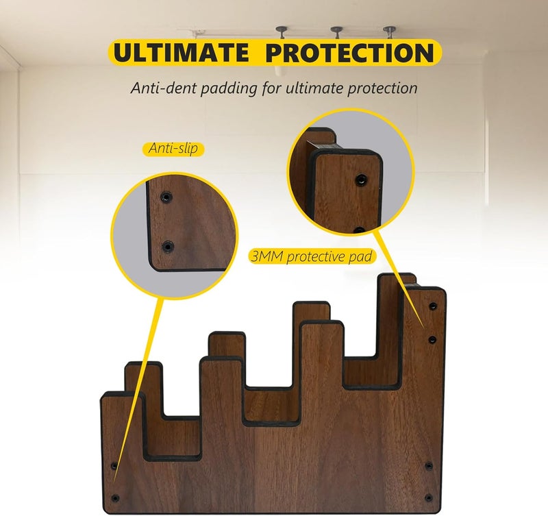 CHONIC Guitar Stand, Wooden Guitar Rack for Multiple Guitars, Electric Guitar Holder, Multi Guitar Stands Floor, 3 Guitar Display Rack (For 3 Acoustic/Electric/Bass) - Image 5